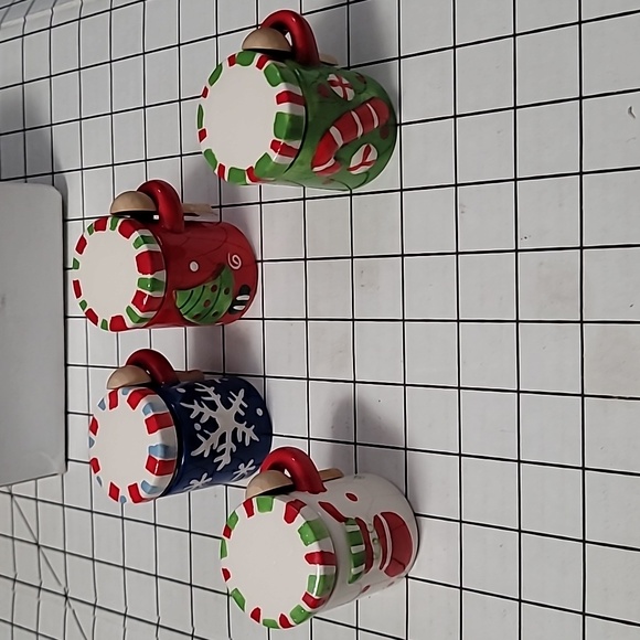 Source Unknown Other - Set of 4 Mini Canisters with Wooden Spoons‎ -   NWOT